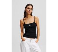 Karl Lagerfeld Ikon Patch Tank Top Black size S | Shirts Outlet | Women | Black S