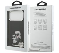 Karl Lagerfeld IML Aquarelle Karl & Choupette Logo Case for iPhne17PrMx Black