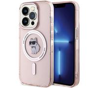 Karl Lagerfeld KLHMP15LHFCCNOP Case for iPhone 15 Pro 6.1 Inch Pink Hard Case IML Choupette