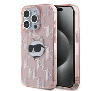 Karl Lagerfeld Klhcp15lhklpchp Iphone 15 Pro 6.1 Iml Choupette Head&monogram Phone Case Clear