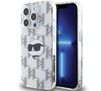 Karl Lagerfeld Klhcp15xhklpcht Iphone 15 Pro Max 6.7 Iml Choupette Head&monogram Phone Case Clear