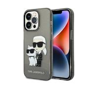 Karl Lagerfeld IML Glitter NFT Karl & Choupette Case, Black - iPhone 14 Pro Max