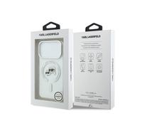 Karl Lagerfeld IML Karl & Choupette Head Metal Frame Case for iPhone 17Pro Clear