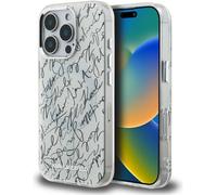 Karl Lagerfeld IML Karl Script Pattern with MagSafe Case iPhone 16 Pro Max White