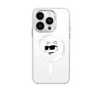 Karl Lagerfeld IML Metal Choupette Head Case White for Magsafe - iPhone 16 Pro