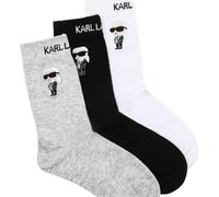 Karl Lagerfeld International B.V ikon sock 3 pack, black/white/grey, 35-38, multicoloured, 35-38