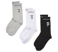 Karl Lagerfeld International B.V ikon sock 3 pack, black/white/grey, 39-42, multicoloured, 39-42