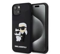Karl Lagerfeld iPhone 15 TPU Back Cover - 3D Rubber - NFT K&C - Black