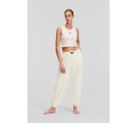 Karl Lagerfeld Ivory Essential Logo Cuffed Joggers size L | Sweatpants Outlet | Women L