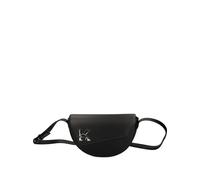 Karl Lagerfeld Jeans logo-plaque half-moon bag - Black One Size