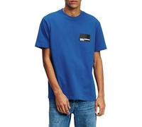 KARL LAGERFELD JEANS Men Regular Short Sleeve Box Logo T-Shirt KLJ Blue M