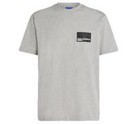 KARL LAGERFELD JEANS Men Regular Short Sleeve Box Logo T-Shirt Light Heather Grey XL