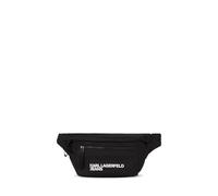 KARL LAGERFELD JEANS Men's Essential Nylon Belt Bag, Black, L, Essential Nylon Belt Bag