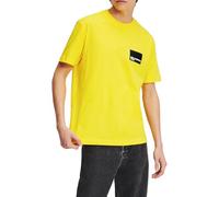 KARL LAGERFELD JEANS, Men's, Regular Short Sleeve Box Logo Tee, Regular Fit, Cyber Yellow, Xs