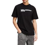 KARL LAGERFELD JEANS, Men's, Regular Short Sleeve Essential Logo Tee, Regular Fit, Black, XL