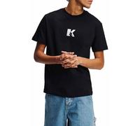 KARL LAGERFELD JEANS, Men's, Regular Short Sleeve K-Logo Tee, Regular Fit, Black, L