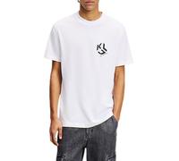 KARL LAGERFELD JEANS, Men's, Regular Short Sleeve Monogram Logo Tee, Regular Fit, White, XL