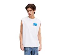 KARL LAGERFELD JEANS, Men's, Relaxed Box Logo Tank, Relaxed Fit, White, L