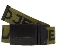 KARL LAGERFELD JEANS Men's KLJ Reversible Webbing Belt, Green, One Size