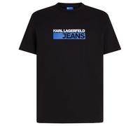 Karl Lagerfeld Jeans Men's Regular Pique Polo T-Shirt, Black, L