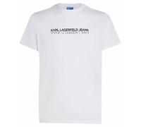 Karl Lagerfeld Jeans, Men's Slim Short Sleeve Reflection Tee, Slim Fit, White, L, White, L