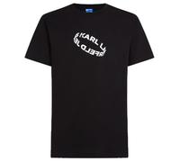 KARL LAGERFELD JEANS Men's Slim Short Sleeve Ring Logo Tee Slim Fit, Black, XL