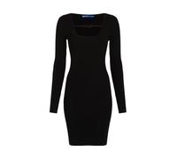 KARL LAGERFELD JEANS Women Long Sleeve Knitted Logo Dress Black XS