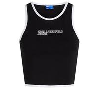 KARL LAGERFELD JEANS Women Outline Logo Top Black M