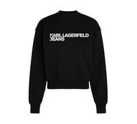 KARL LAGERFELD JEANS, WOMENS, REGULAR ESSENTIAL LOGO SWEAT, BLACK, XTRA LARGE