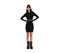KARL LAGERFELD JEANS Women's Fitted Long Sleeve Tee Dress Bodycon Fit, Black, XXL