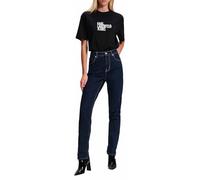 Karl Lagerfeld Jeans, Women's, High Rise Tapered Denim, Tapered Leg, Blue, 3030