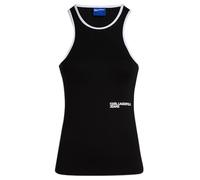 KARL LAGERFELD JEANS, Women's, Milano Racer Tank, Regular Fit, Black, L