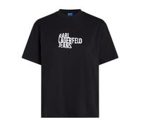 KARL LAGERFELD JEANS, Womens, Regular Short Sleeve Logo TEE, Black, Large