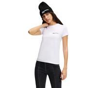 KARL LAGERFELD JEANS, Women's, Slim Short Sleeve Essentail Small Logo Tee, Slim Fit, White, M
