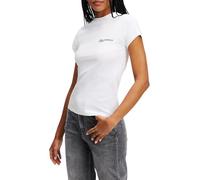KARL LAGERFELD JEANS, Women's, Slim Short Sleeve Essential Logo Tee, Slim Fit, White, XS