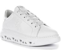 KARL LAGERFELD Kapri Kite Women's Karl Nft Lo Lace Geo Cut Sole Trainers (White, UK 6)