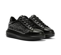 Karl Lagerfeld Kapri Konstellation Leather Women's Black/Silver Trainers UK 6