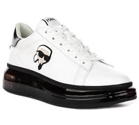 KARL LAGERFELD Kapri Kushion Women's Nft Lo Lace Clear Sole Low Cut Trainers, White Black, 5 UK