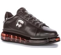 KARL LAGERFELD Kapri Kushion Women's Nft Lo Lace Clear Sole Low Cut Trainers (Black Mono, UK 7)