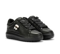 KARL LAGERFELD Kapri Lug Karl NFT Lo Lace Leather Women's Black Trainers - UK 5