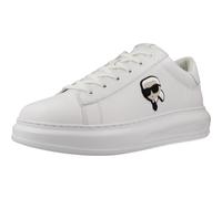 KARL LAGERFELD K Ikonik NFT Kapri Men's Lace Up Leather Trainers (White Mono, UK 10)