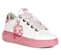 Karl Lagerfeld Kapri Nft Pendt Women's Logo Detail Low Mid Cut Tla Trainers (White Pink, UK 7)