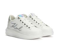 Karl Lagerfeld Kapri Signa Lace Leather Women's White/Iridescent Trainers - UK 6 / EU 39 / US 8