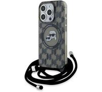 Karl Lagerfeld Karl & Choupette Crossbody Case for iPhone 15 Pro Max Black - NEW