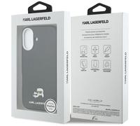 Karl Lagerfeld Karl & Choupette Head Pins Saffiano Case with MagSafe iPhone 17 6.3" Black - KLHMP17S6PFKCLK