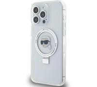 Karl Lagerfeld Klhmp15xhmrskhh Iphone 15 Pro Max 6.7 Biały Ring Stand Karl Head Phone Case Clear