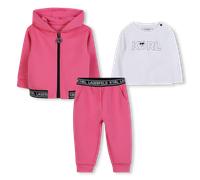 Karl Lagerfeld Kids - 3-piece Jogging Set - Sangria Sunset - Girl - 2 Years
