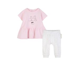 Karl Lagerfeld Kids Ikon Choupette trousers set - Grey 3 mth-6 mth-9 mth-12 mth-18 mth-24 mth