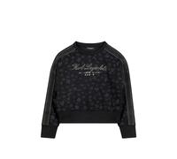 Karl Lagerfeld Kids logo-embellished leopard-print sweater - Black 6-8