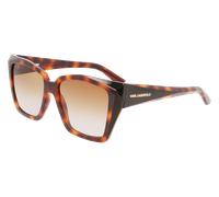 Karl Lagerfeld KL6072S 240 Woman Sunglasses Injected Havana Brown Squared Normal Photochromatic